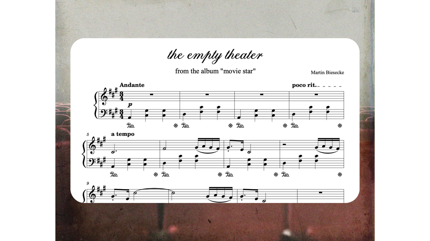 the empty theater (sheet music)