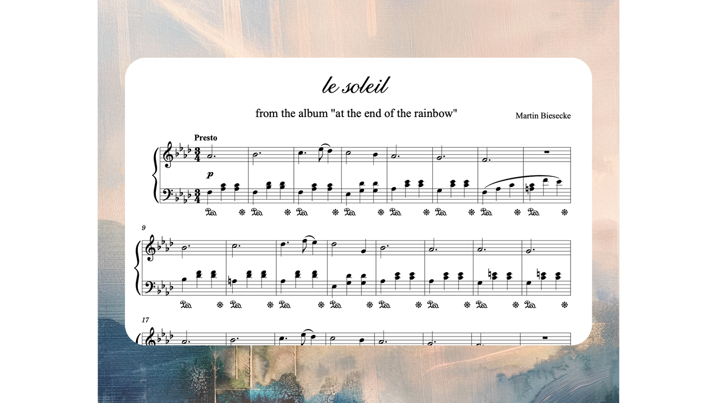 le soleil (sheet music)