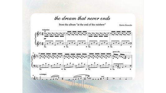 the dream that never ends (sheet music)